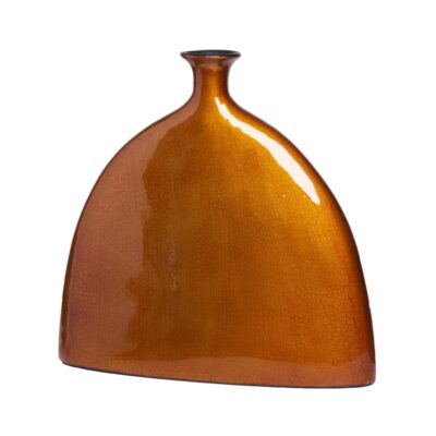 Vaso craquelet laccato arancio