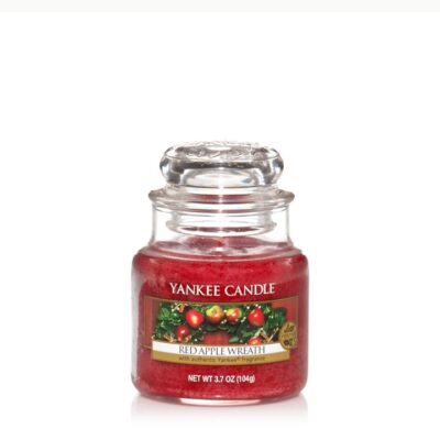 Red Apple Wreath candela di Yankee Candle giara piccola